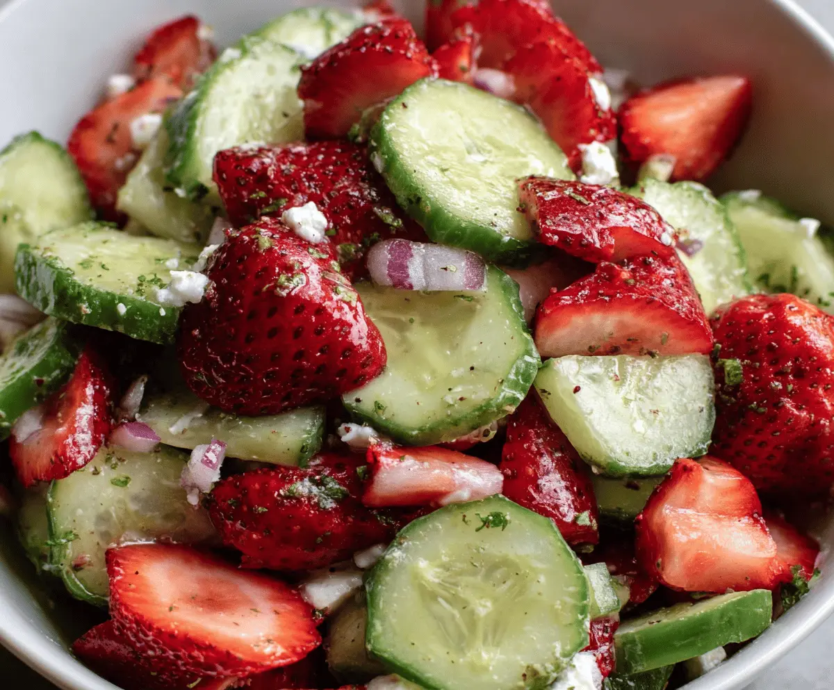 Refreshing Cucumber Strawberry Salad Recipe