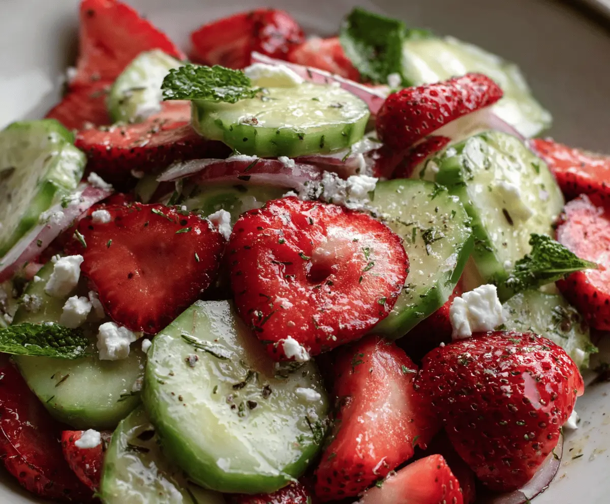 Refreshing Cucumber Strawberry Salad Recipe