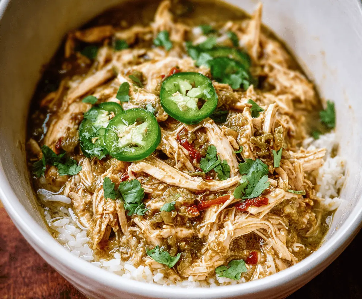 Easy Crockpot Salsa Verde Chicken Recipe