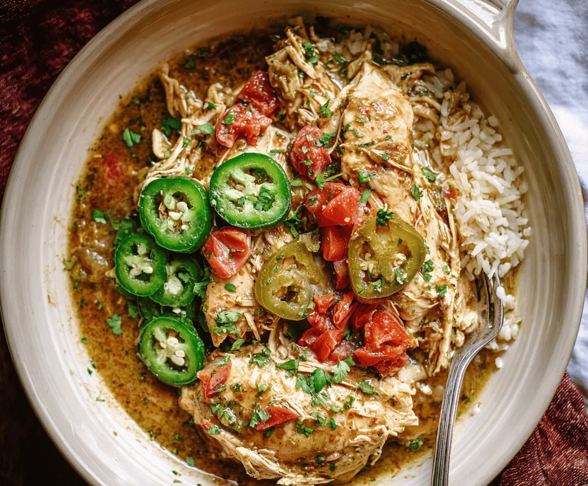 Easy Crockpot Salsa Verde Chicken Recipe