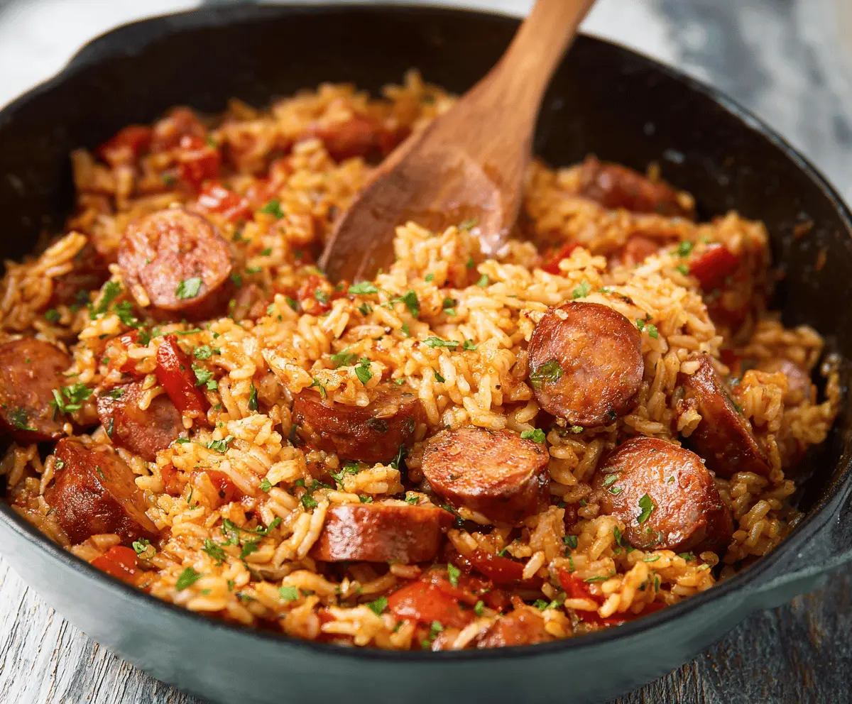 Hearty One-Pot Sausage and Rice Dinner
