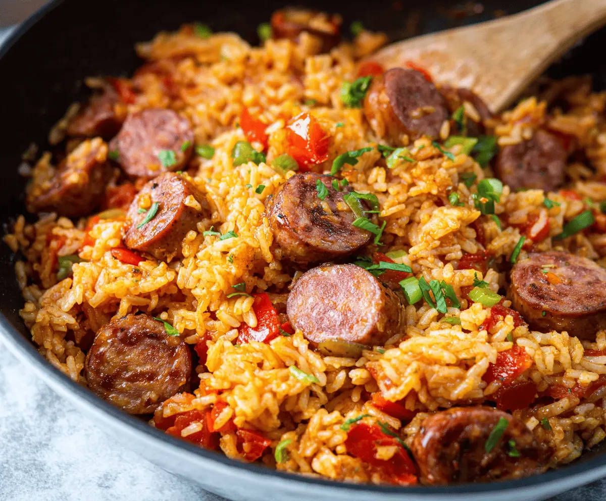Hearty One-Pot Sausage and Rice Dinner