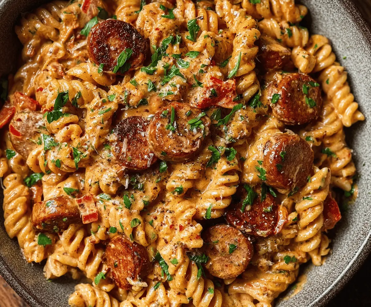 Creamy Cajun Sausage Pasta Recipe