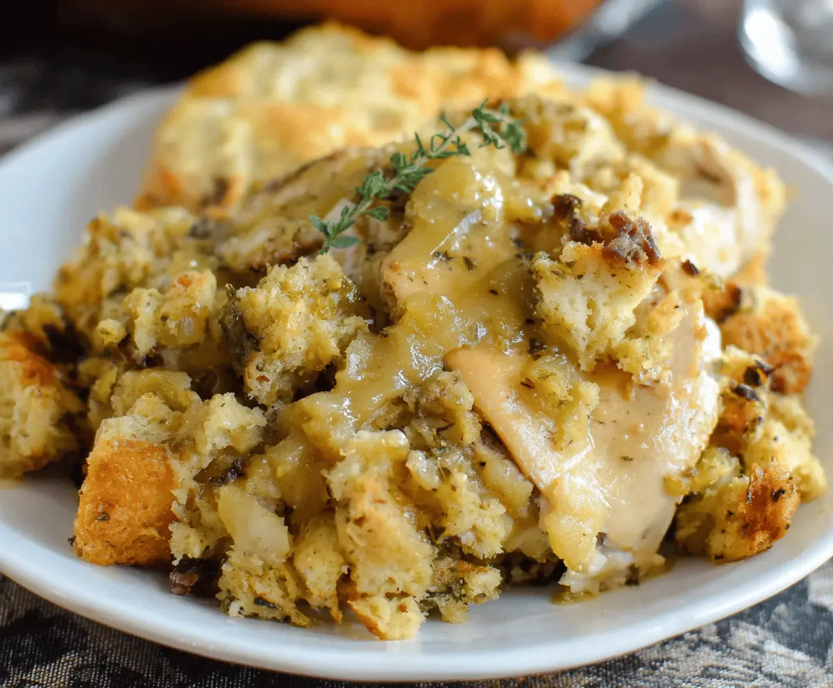 Easy Crock Pot Chicken and Stuffing Recipe