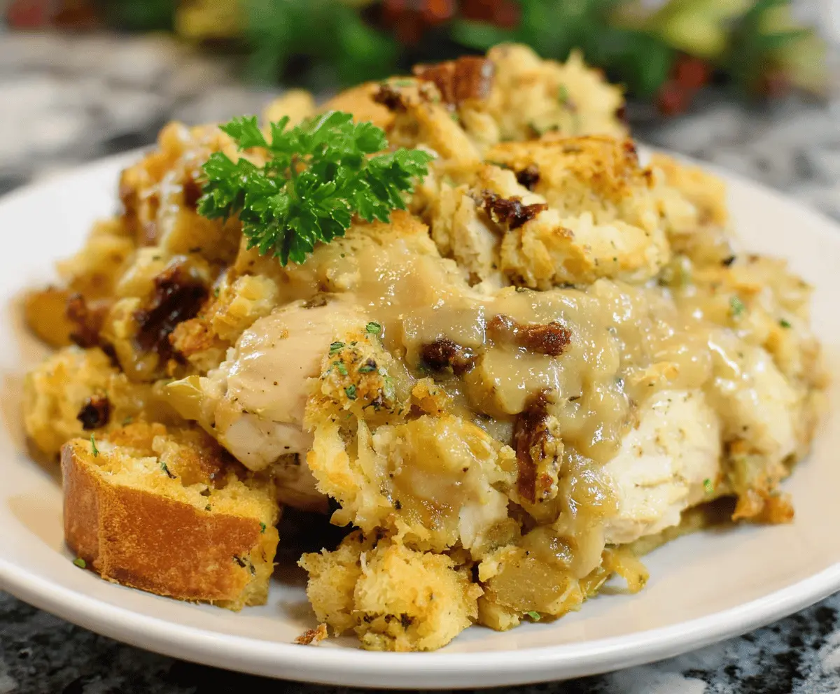 Easy Crock Pot Chicken and Stuffing Recipe
