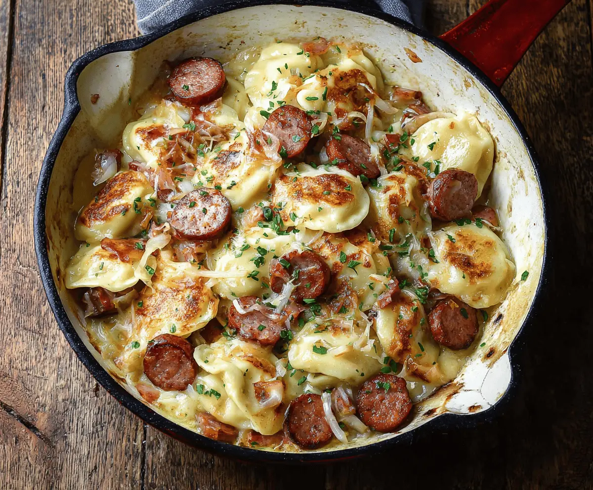 Easy Classic Pierogies and Sausage Skillet Recipe