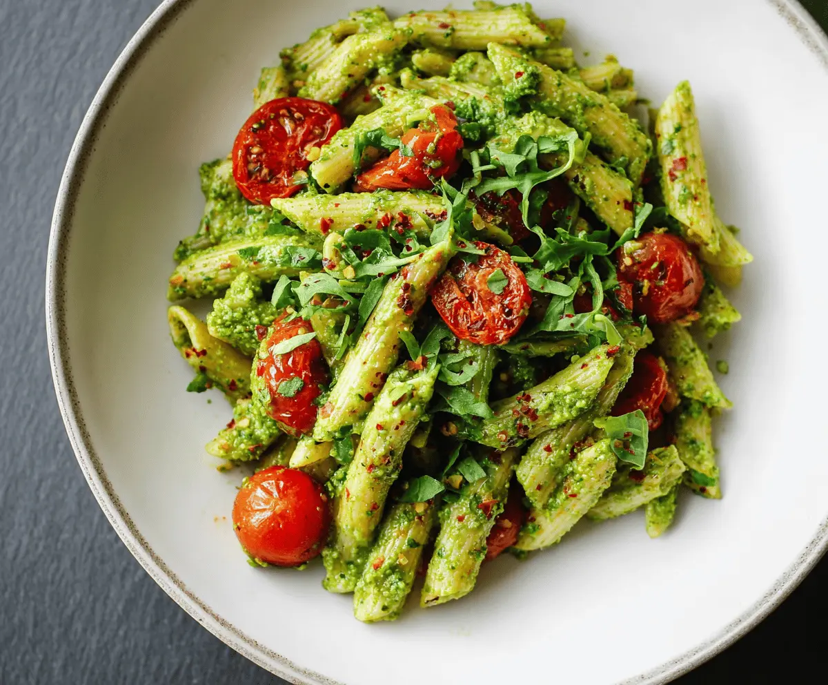 Creamy Vegan Avocado Pesto Pasta Recipe