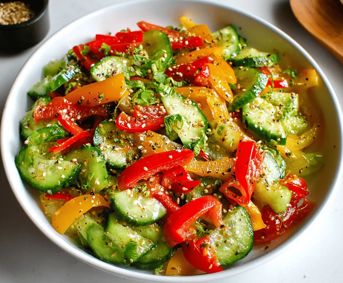 Refreshing Cucumber and Sweet Pepper Salad Recipe