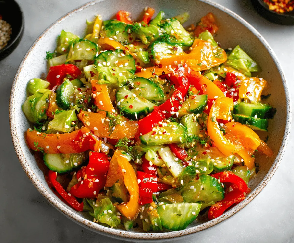 Refreshing Cucumber and Sweet Pepper Salad Recipe