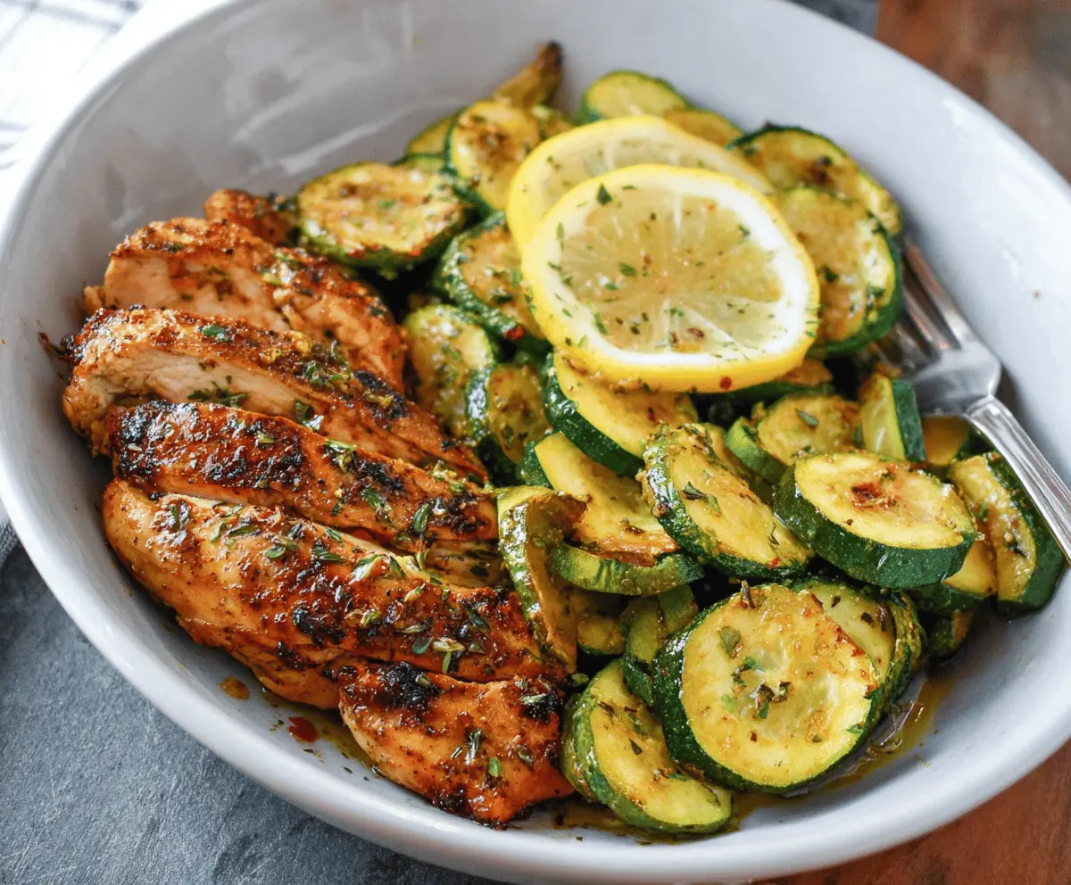 Easy Asado Chicken with Zesty Lemon Zucchini