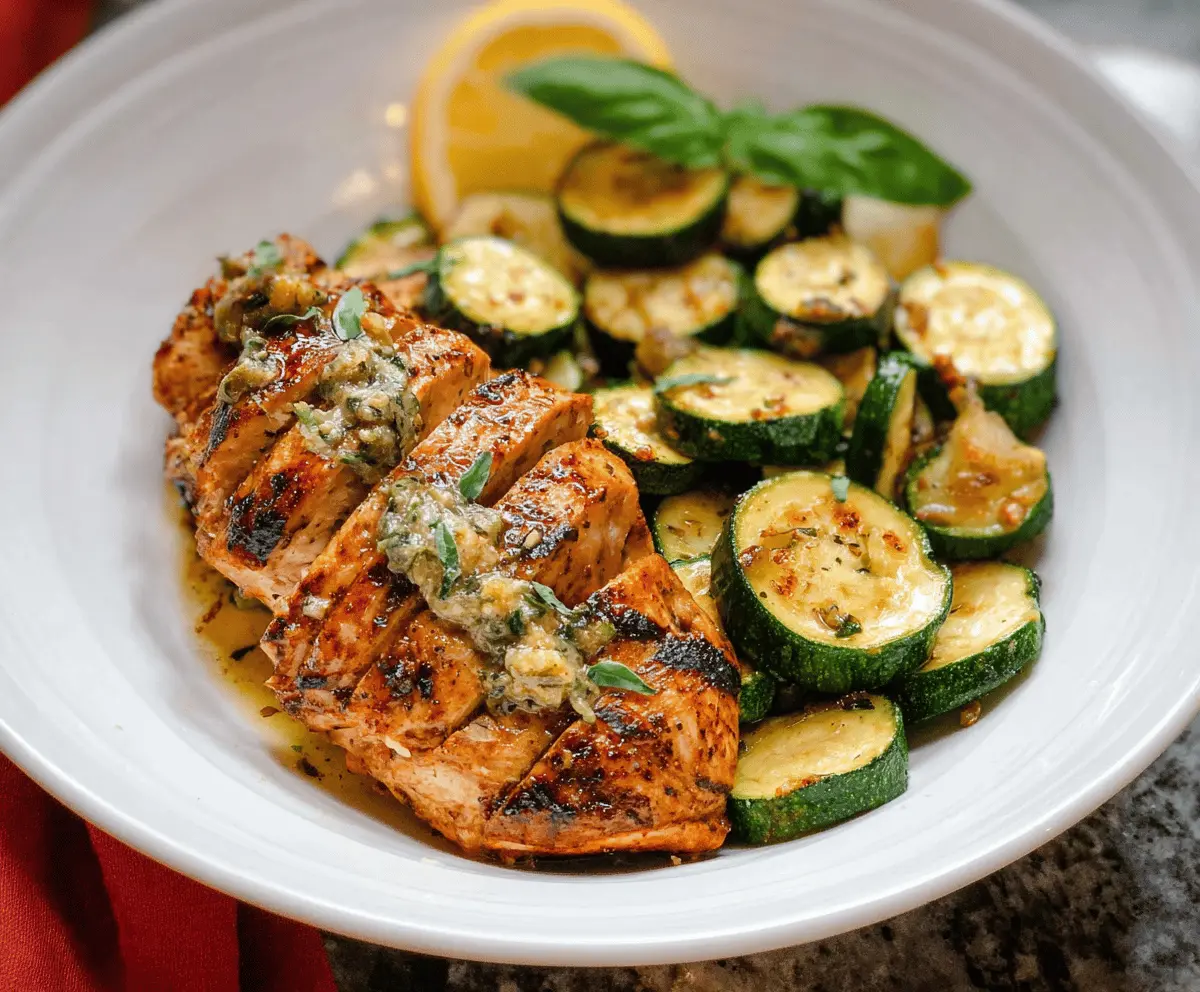 Easy Asado Chicken with Zesty Lemon Zucchini