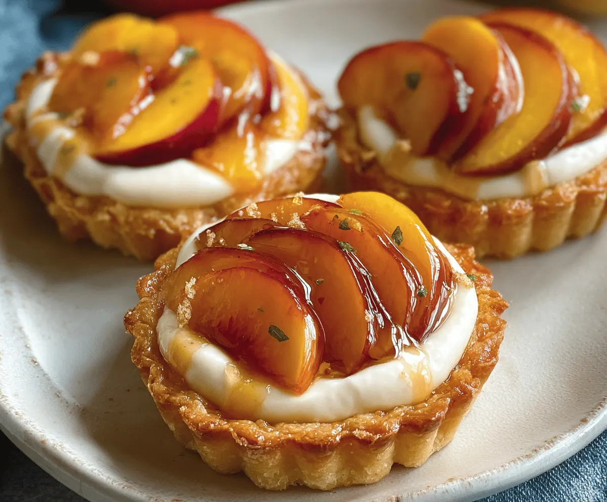 Mini Peach and Cream Cheese Tart Recipe