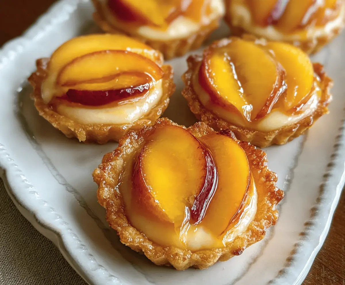 Mini Peach and Cream Cheese Tart Recipe