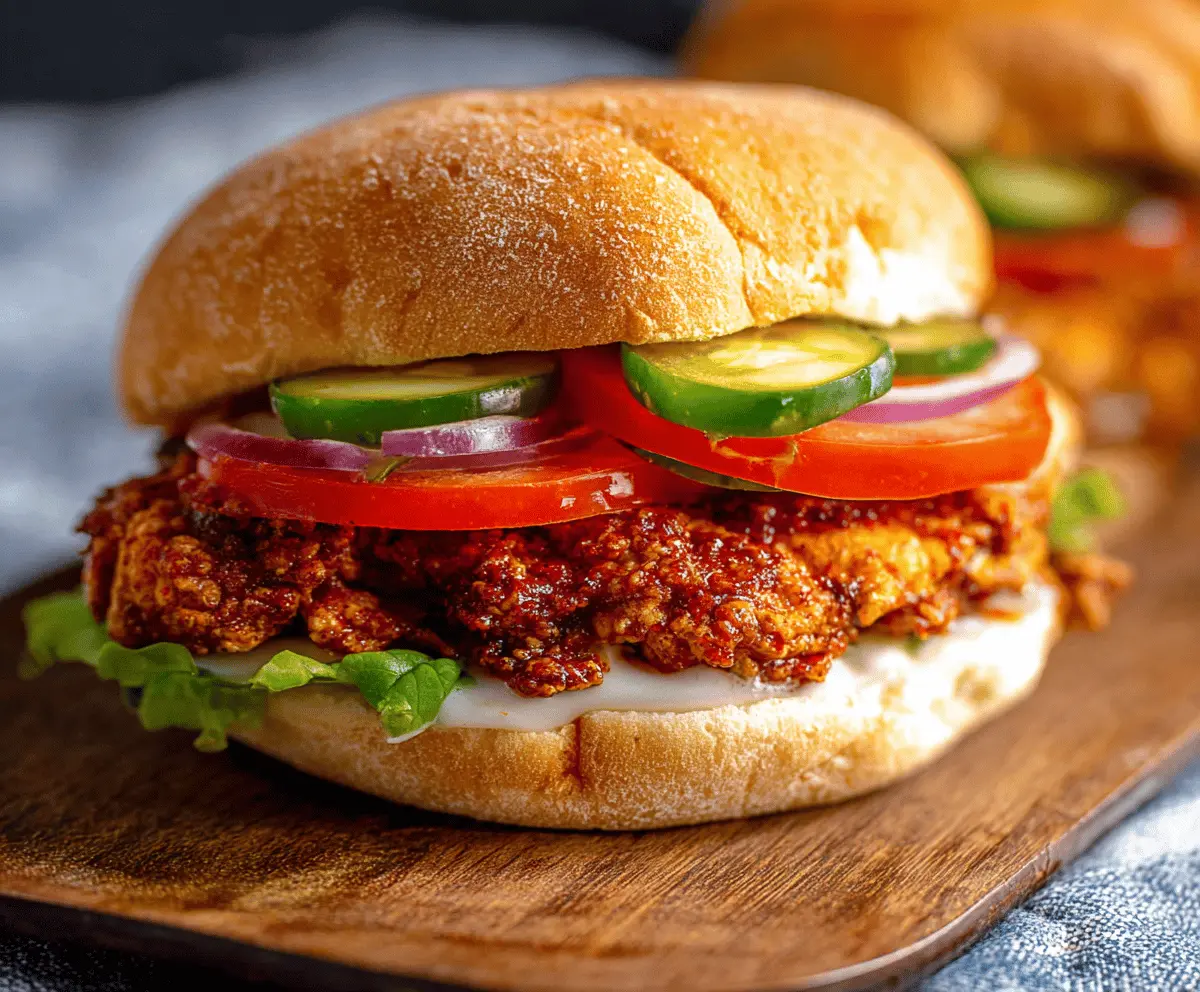 Crispy Air Fryer Spicy Chicken Sandwich Recipe