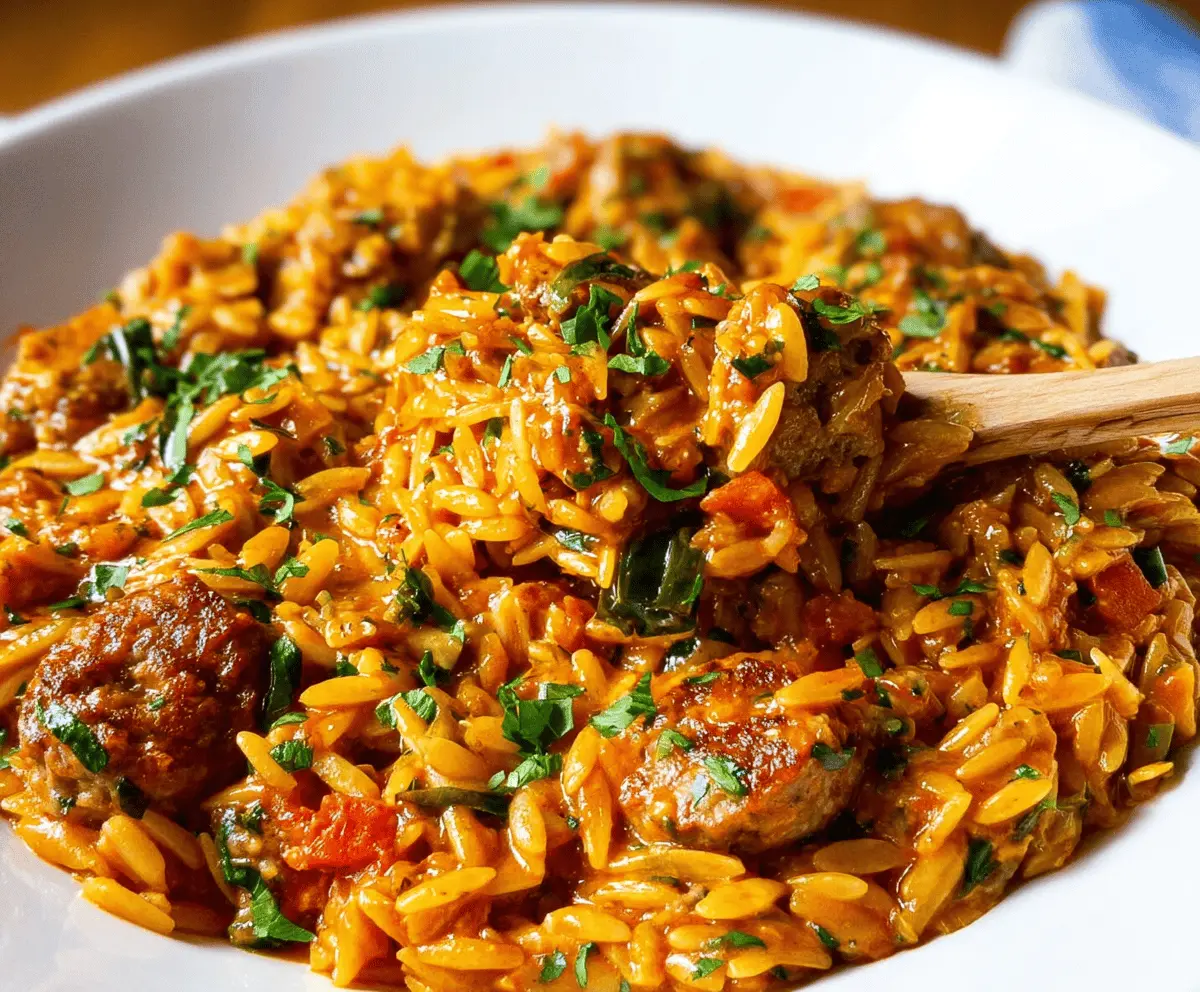 Easy Italian Sausage Orzo Recipe