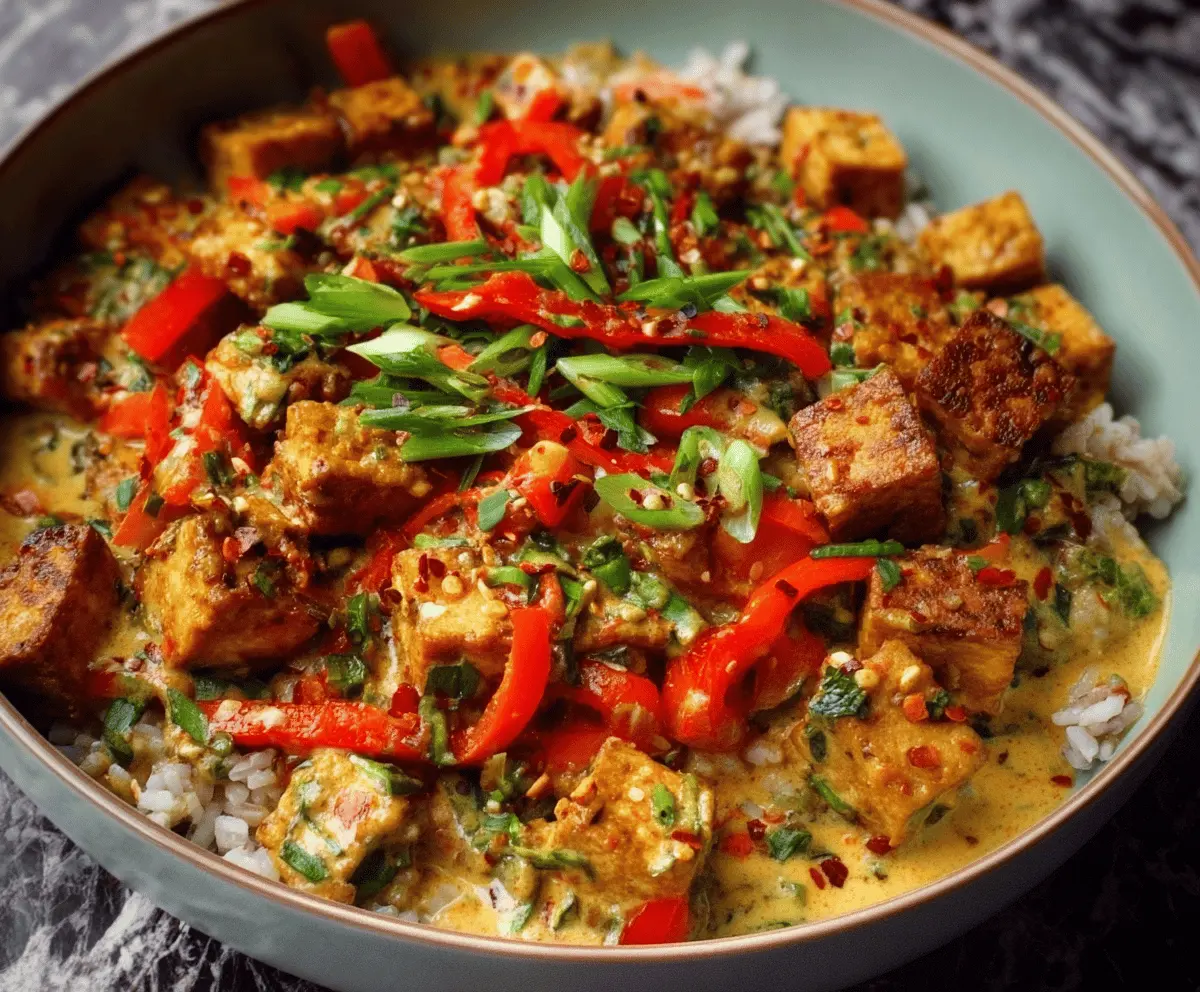 Spicy Tofu in Creamy Coconut Sauce Recipe