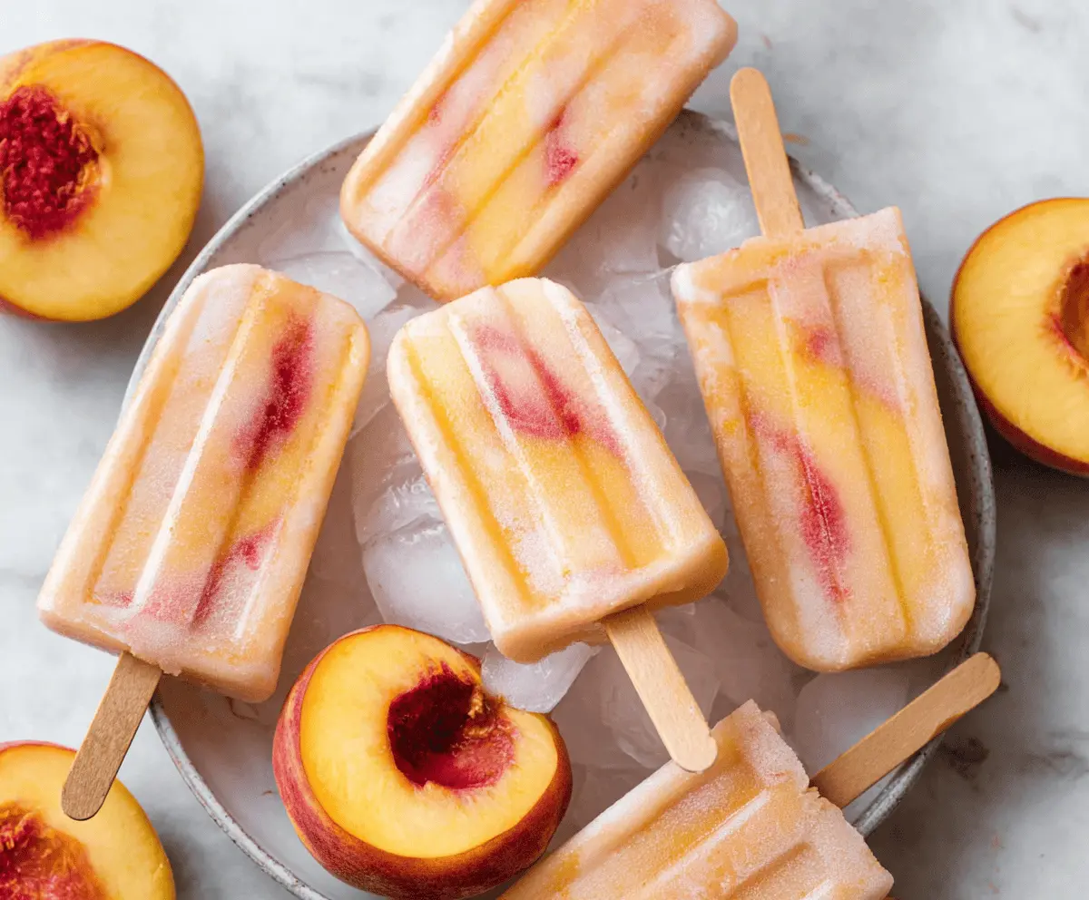 Easy Homemade Ripe Peach Popsicles Recipe