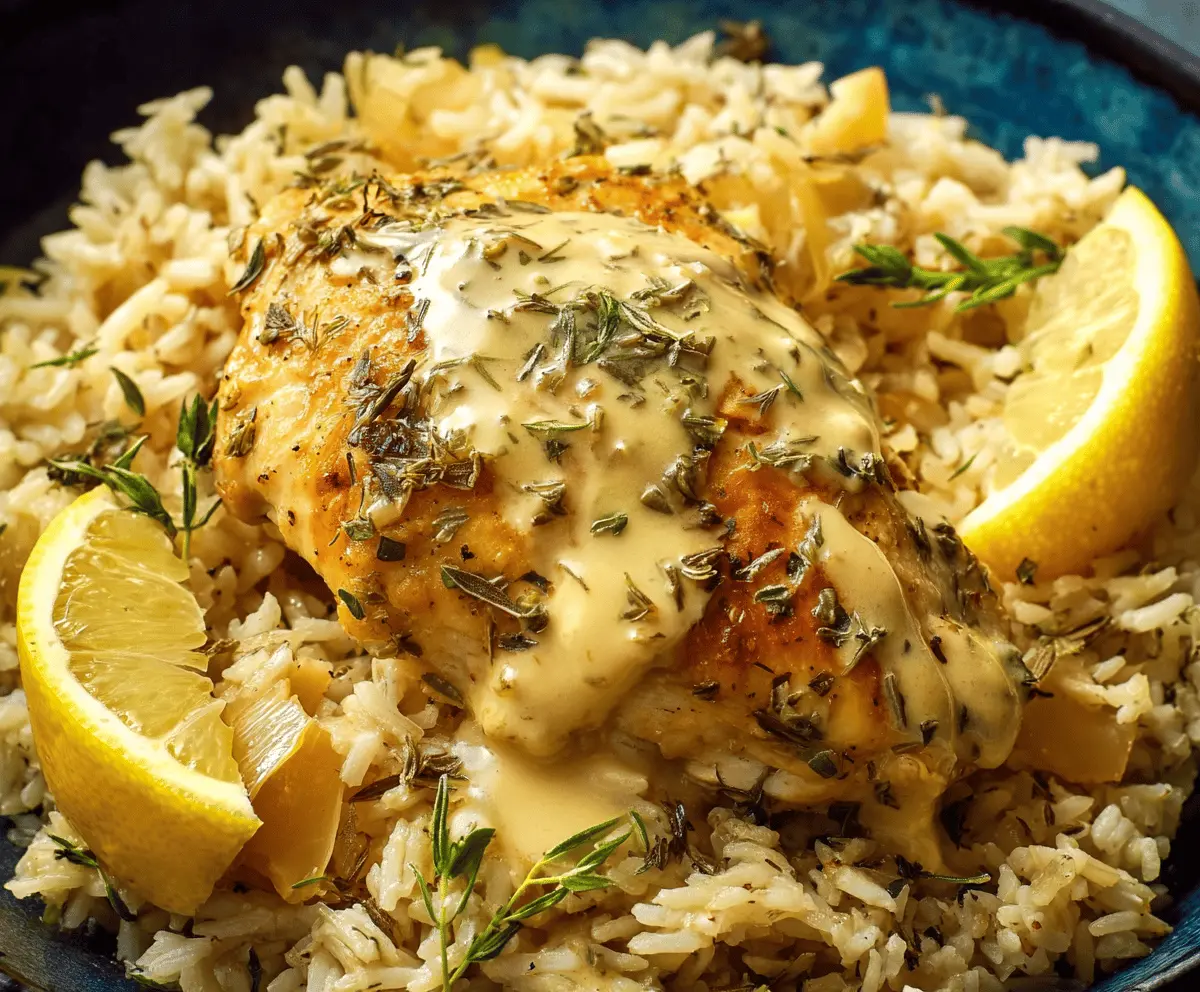 Easy Slow Cooker Lemon Herb Chicken and Rice Recipe