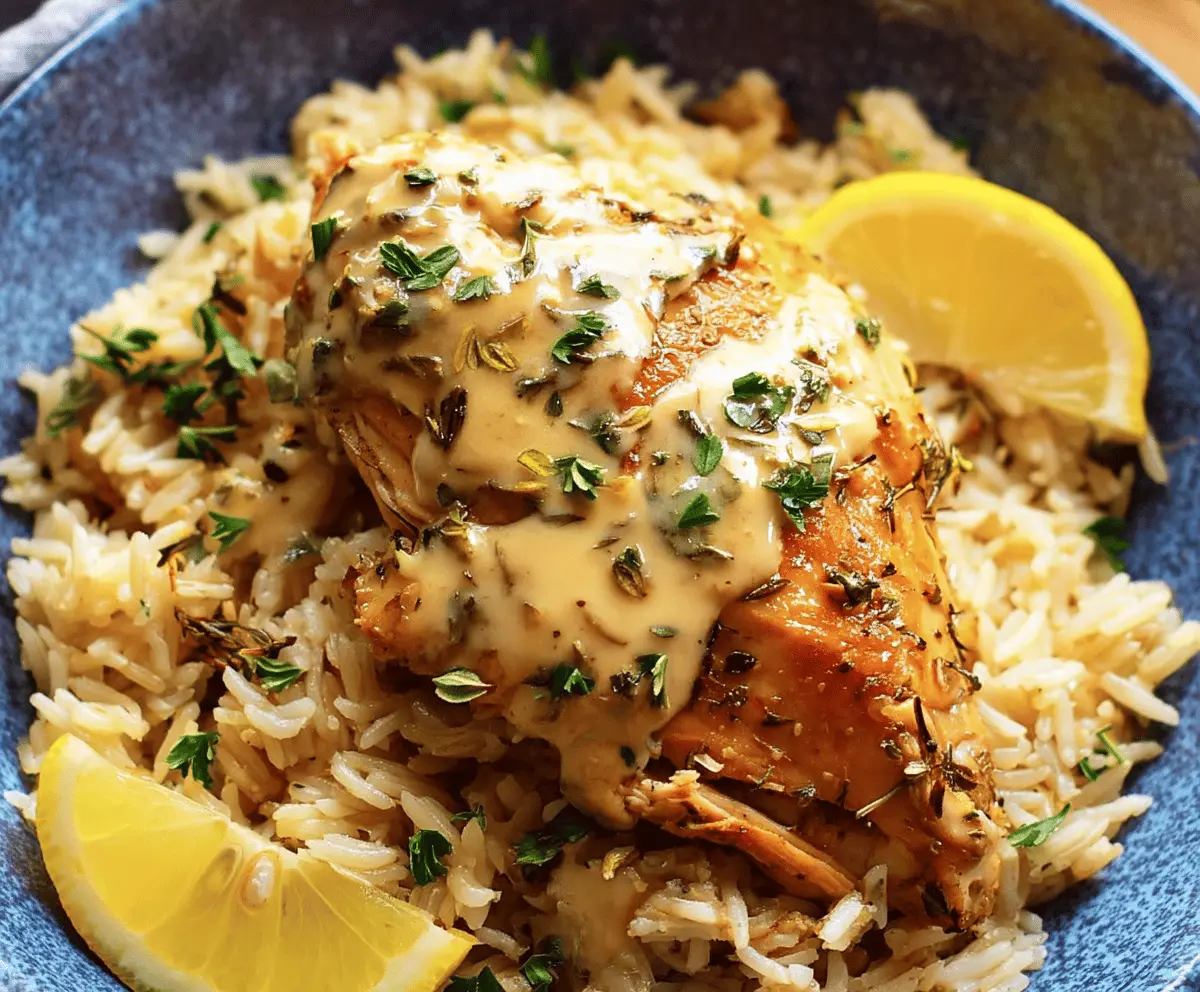 Easy Slow Cooker Lemon Herb Chicken and Rice Recipe