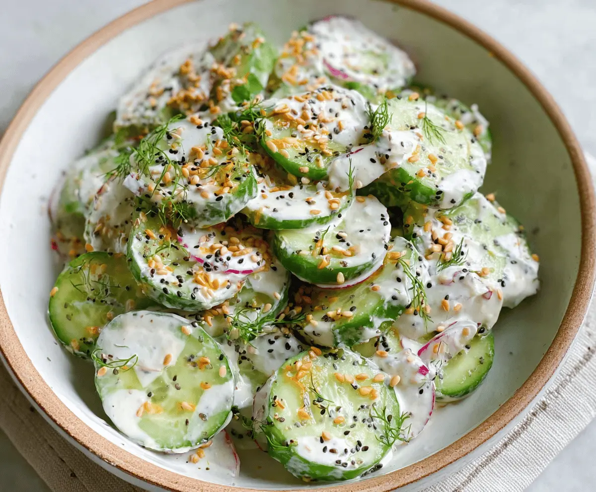 Cucumber Everything Bagel Salad