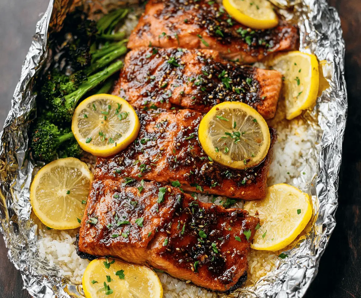 Brown Sugar Soy Glazed Salmon With Lemon And Garlic