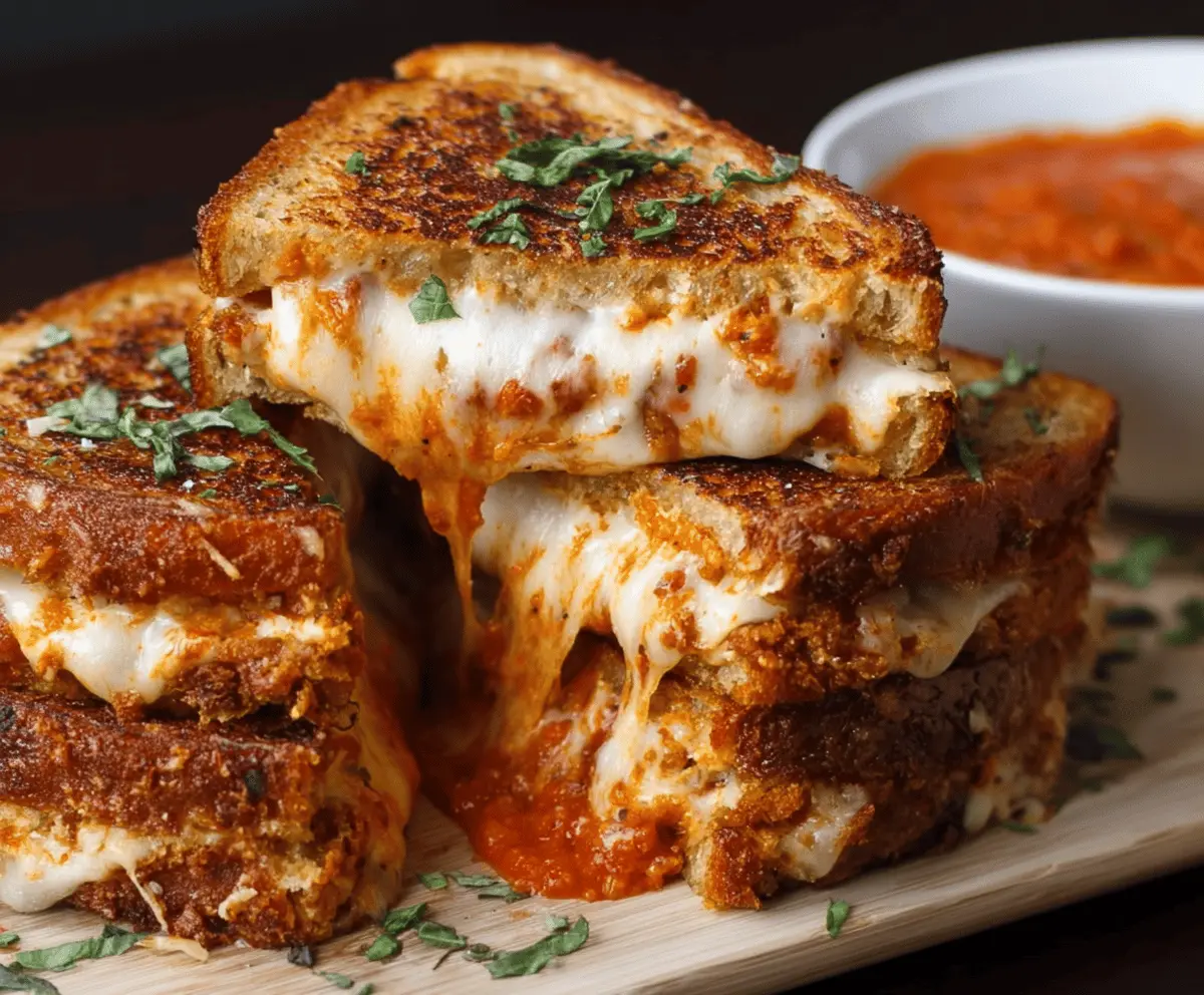 Lazy Chicken Parmesan Grilled Cheese
