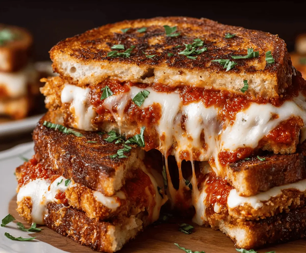 Lazy Chicken Parmesan Grilled Cheese