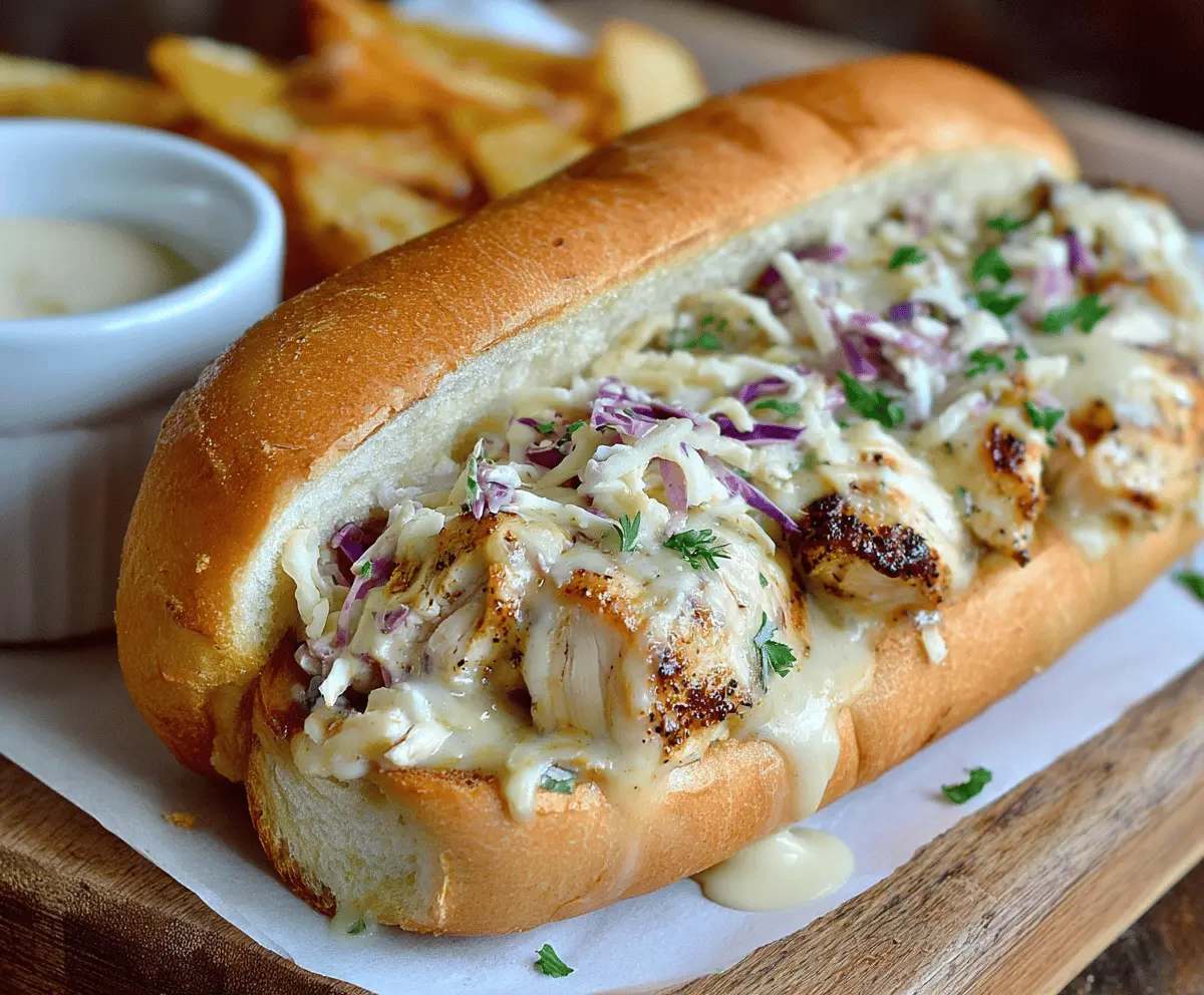 White Bbq Chicken Subs