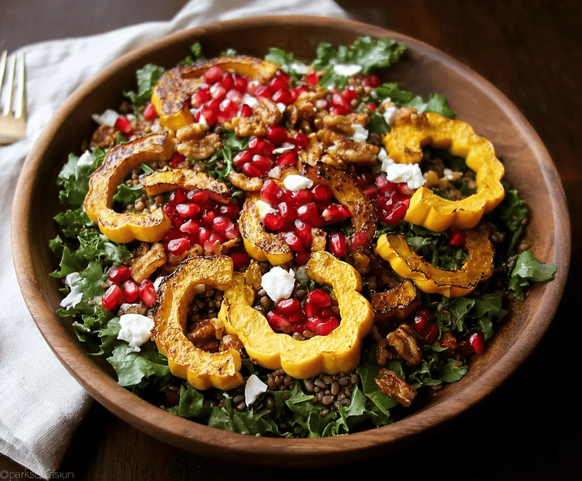Harvest Salad with Delicata Squash and Pomegranate