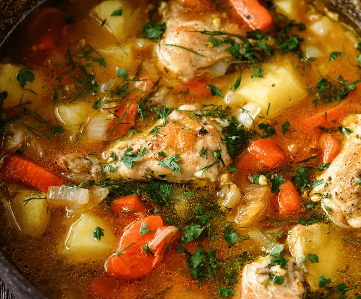 Hearty Chicken Stew with Fresh Vegetables