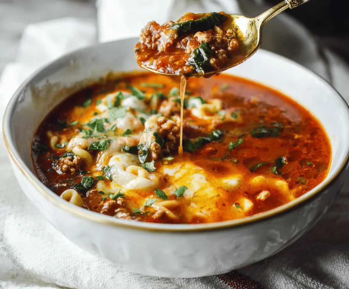 High Protein Lasagna Soup