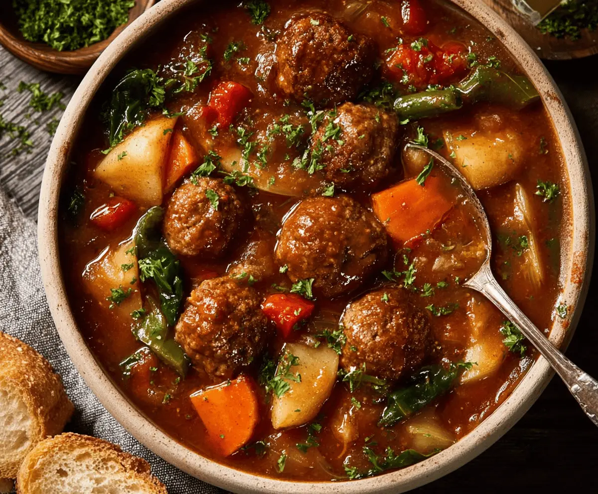 One-Pot Meatball Stew