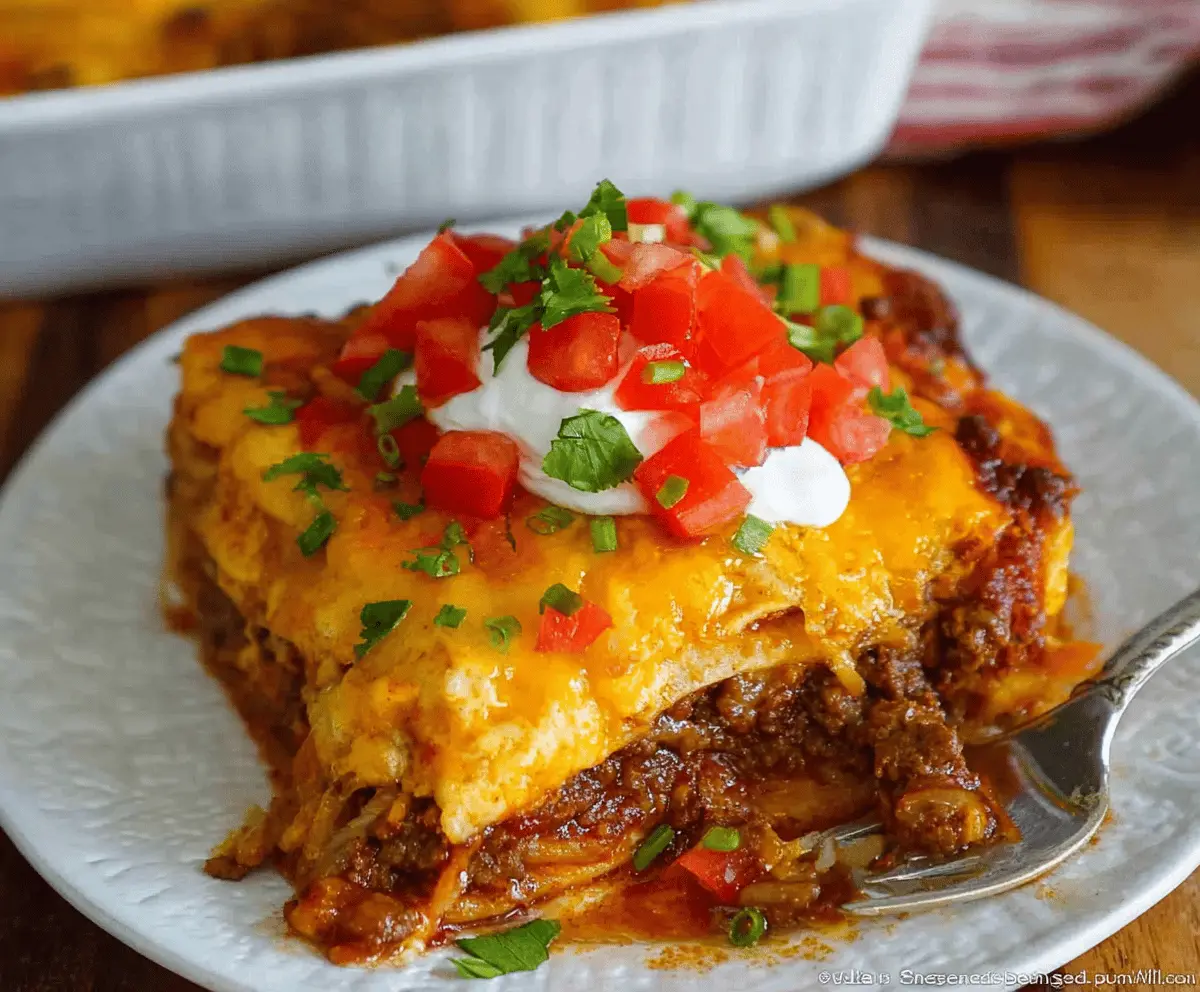 Beef Enchilada Casserole