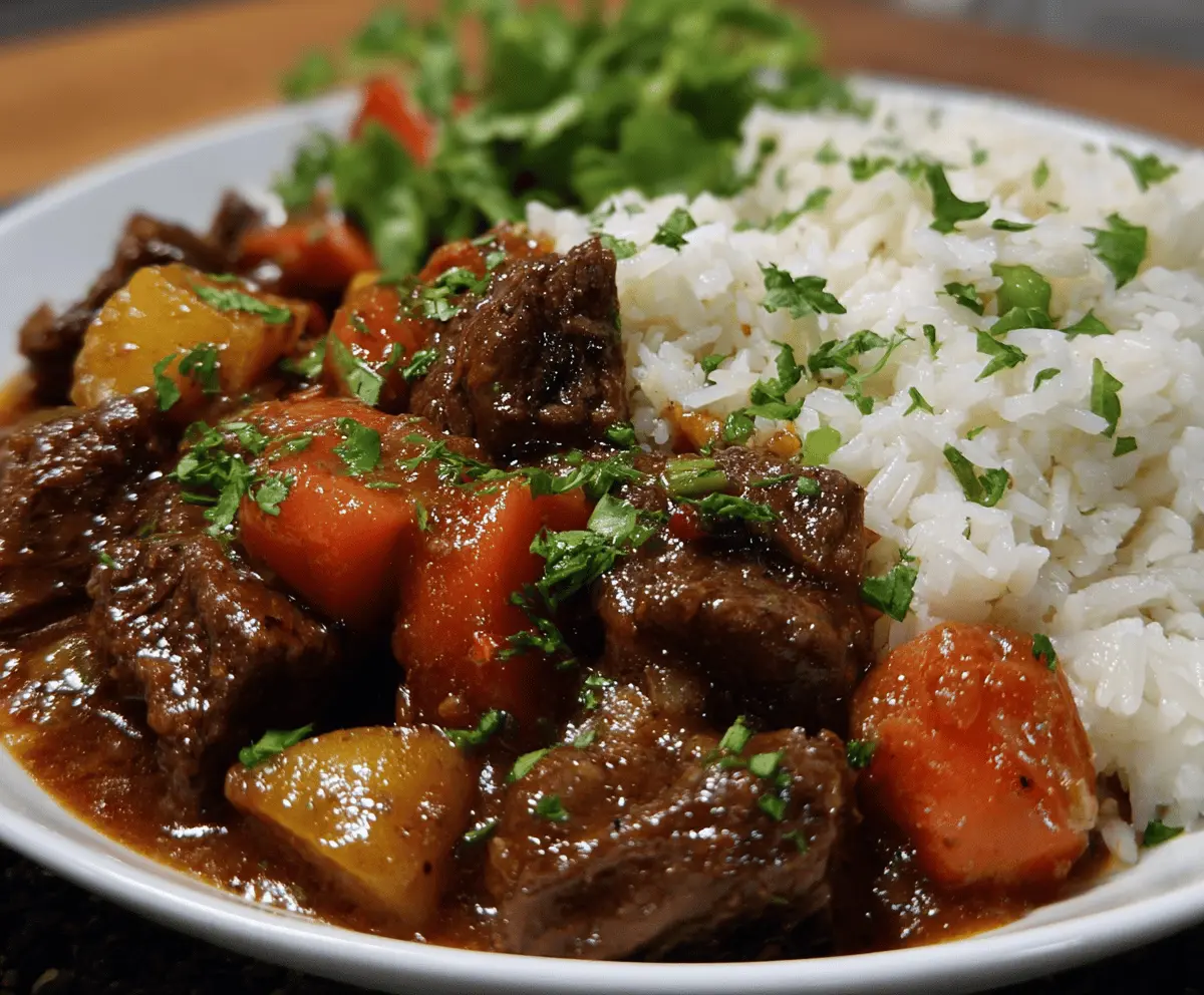 Best Beef Stew and Rice