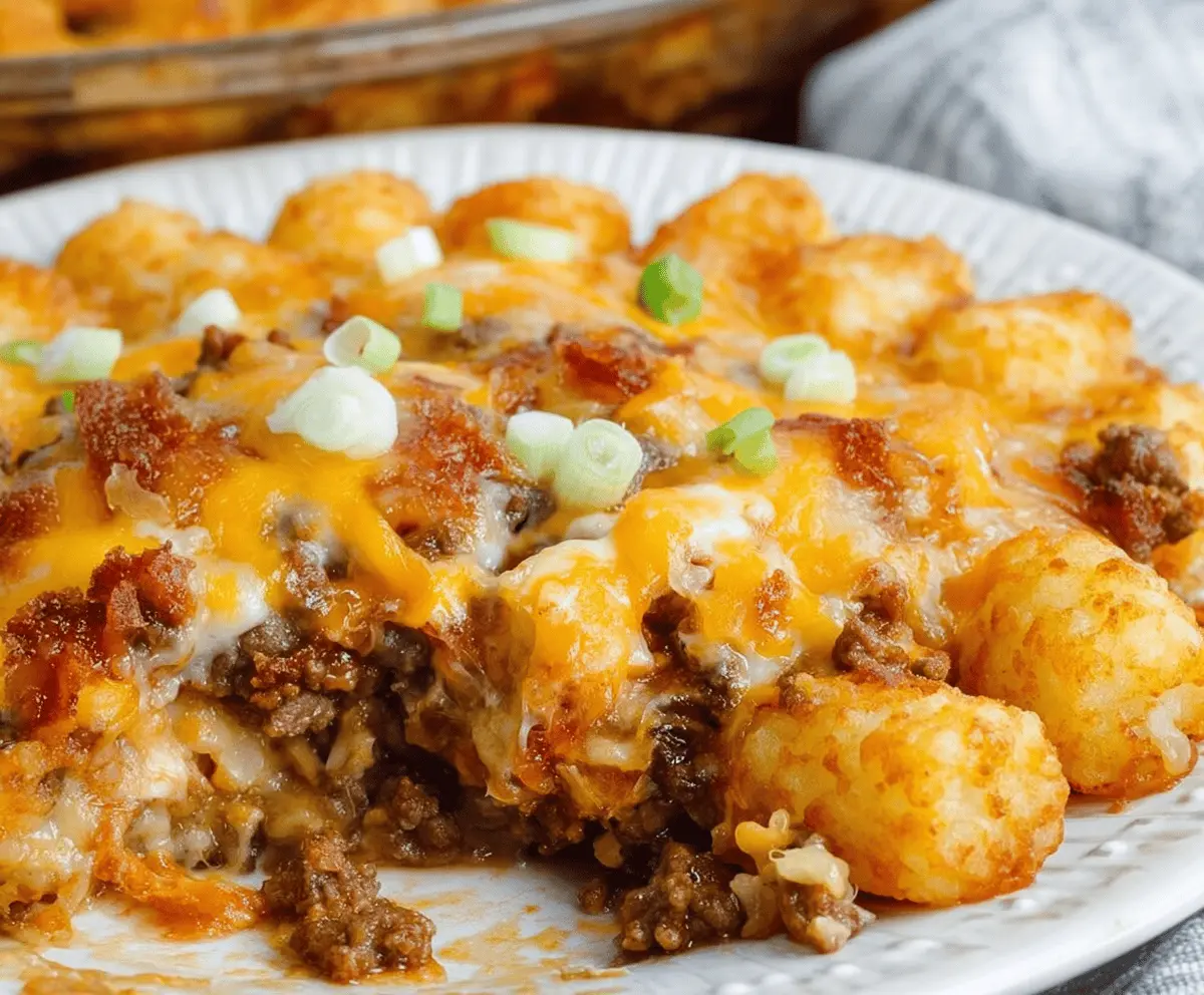 Cheeseburger Tater Tot Casserole