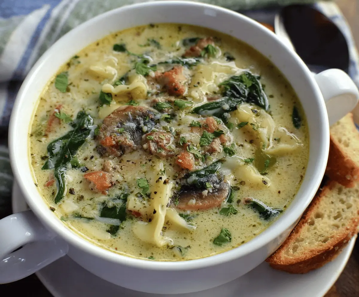 Creamy Alfredo Lasagna Soup