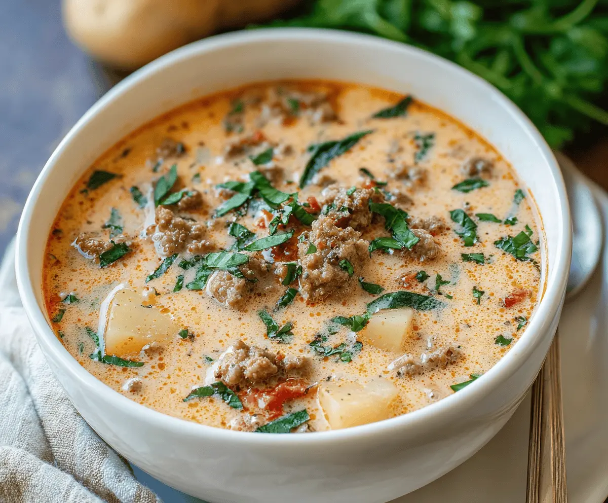 Creamy Italian Sausage and Potato Soup