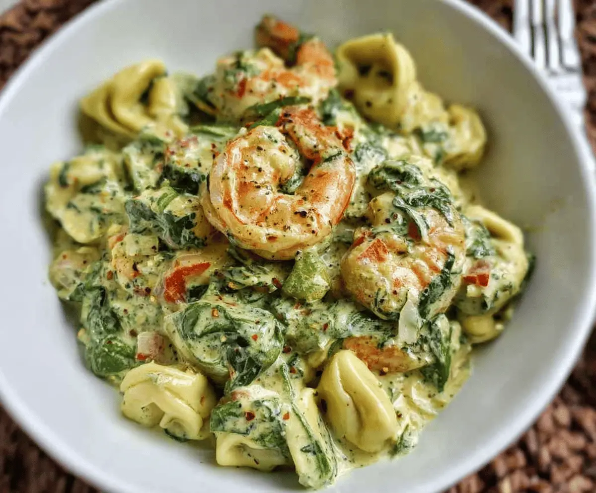 Creamy Shrimp and Spinach Tortellini