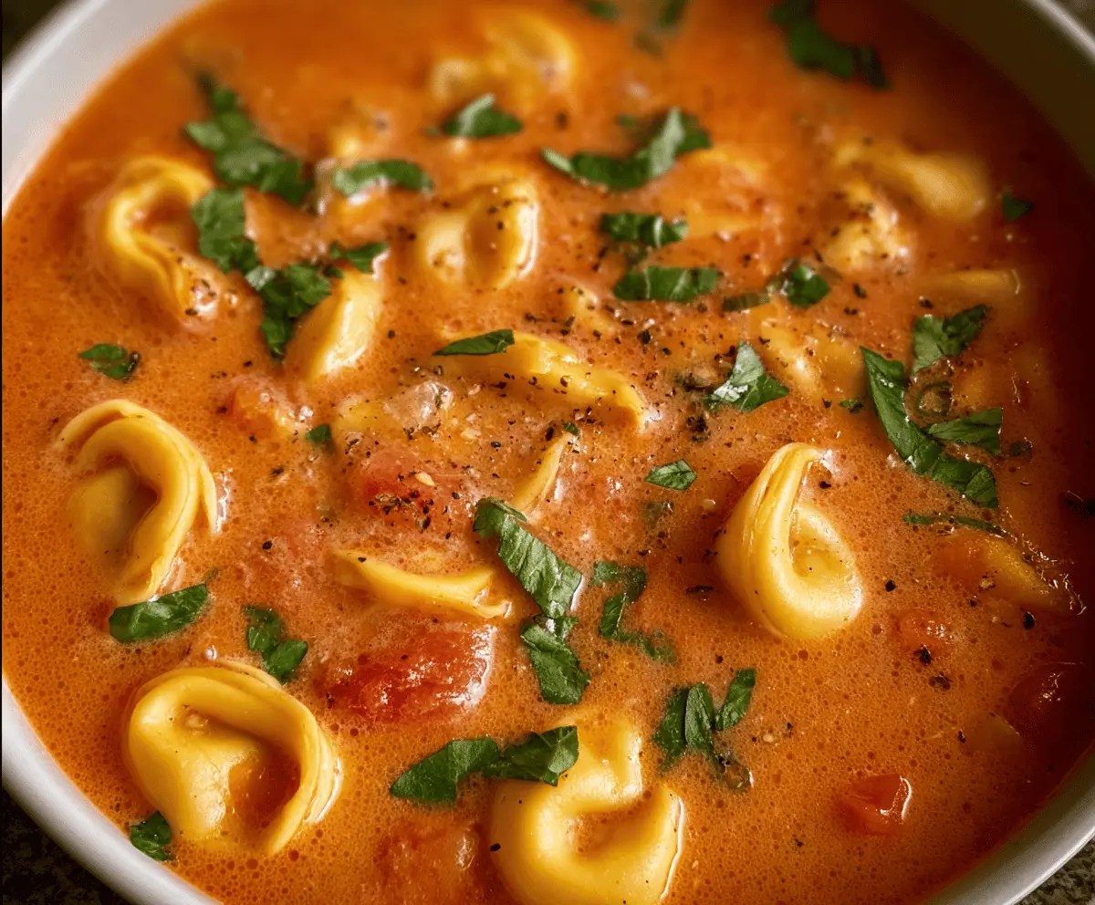 Creamy Tomato Tortellini Soup