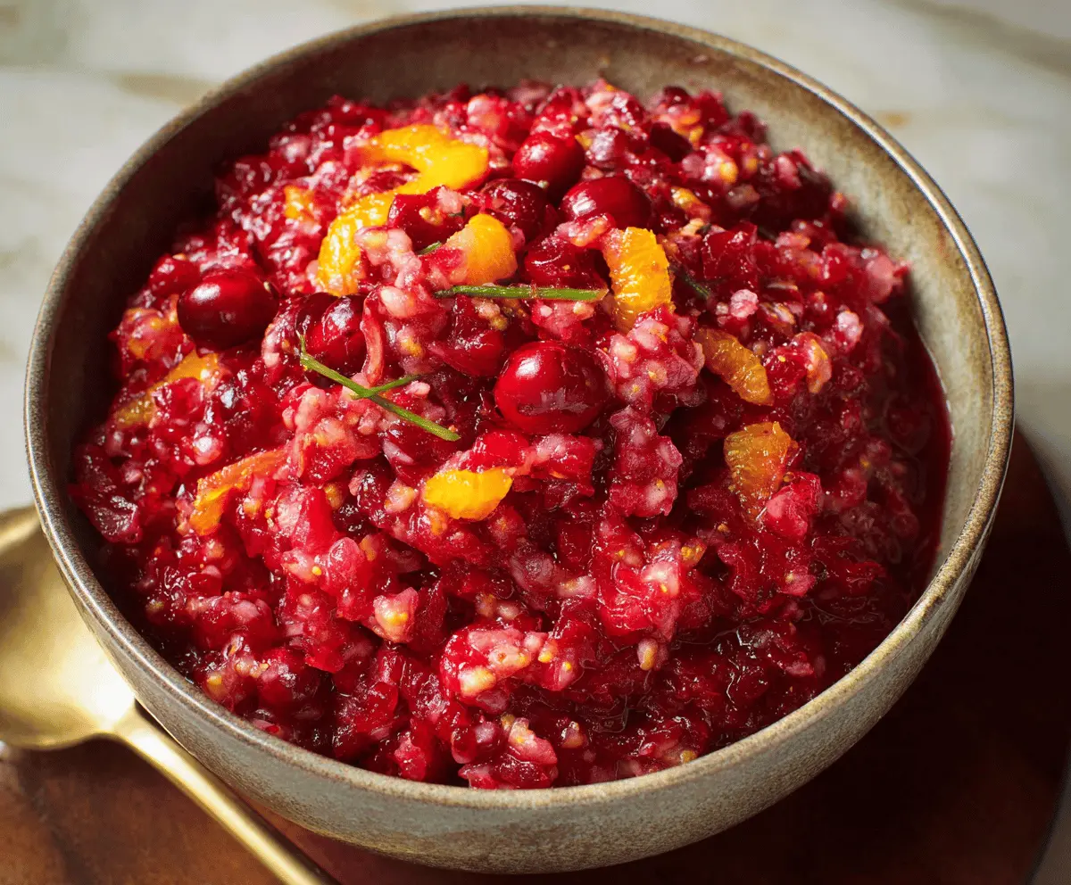 Fresh Cranberry-Orange Relish Recipe for Thanksgiving Delight