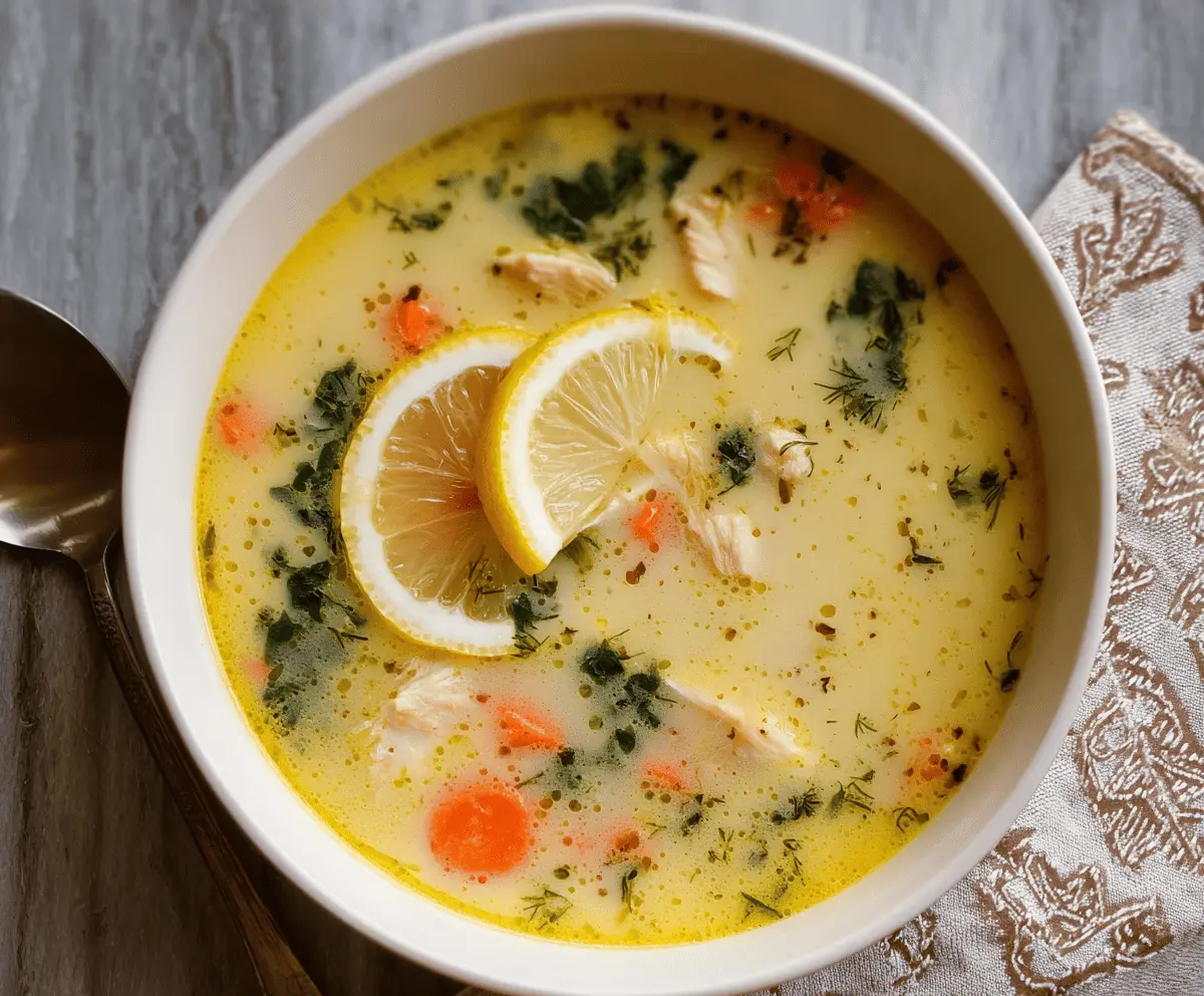 Greek Lemon Chicken Soup