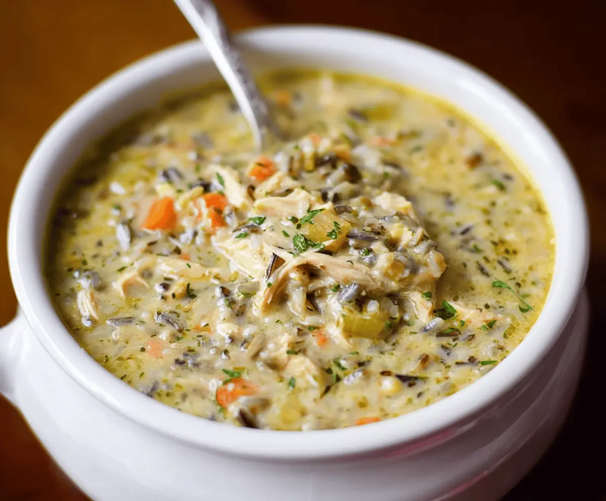 Healthy Chicken and Wild Rice Soup