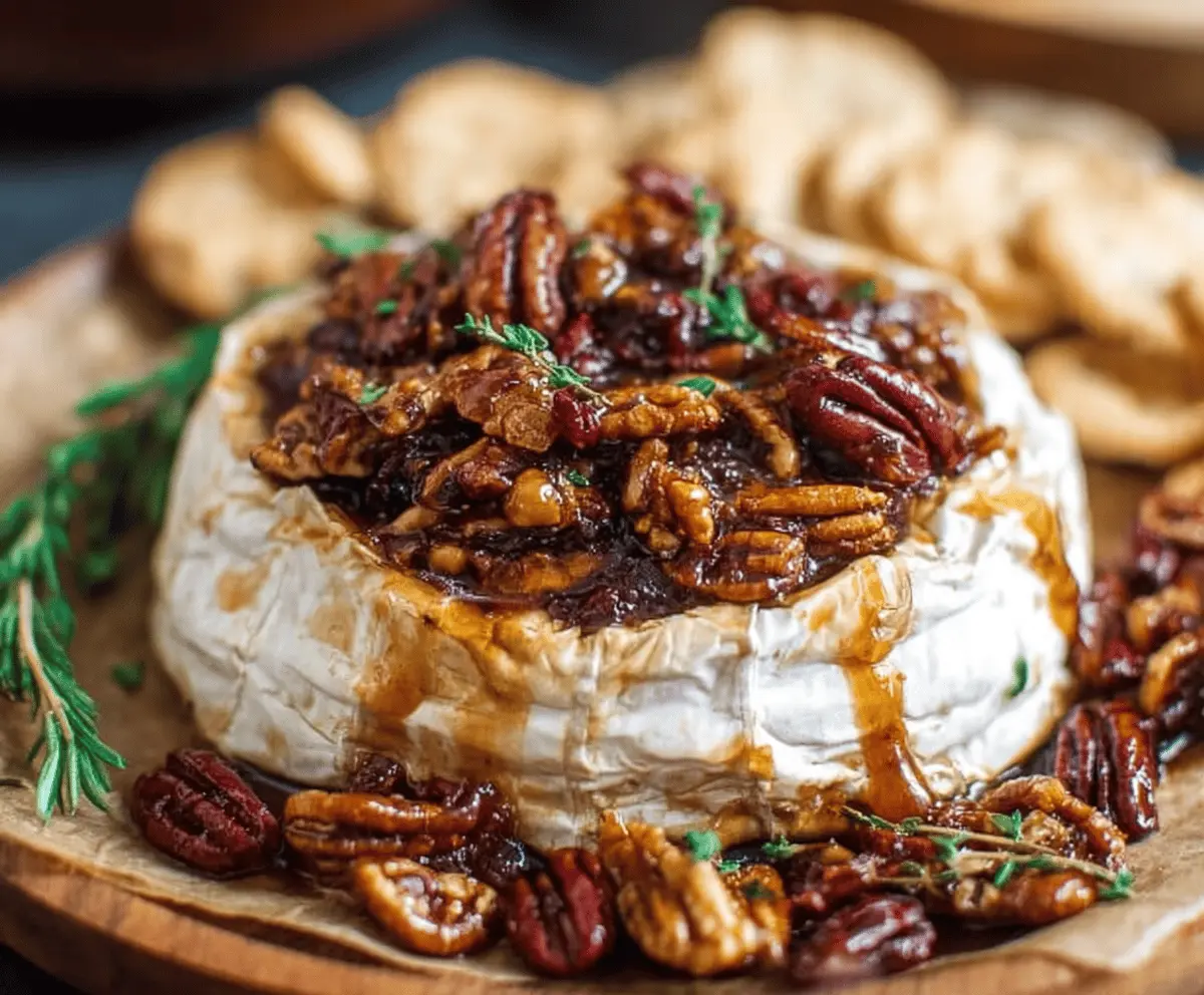 Maple Pecan Baked Brie