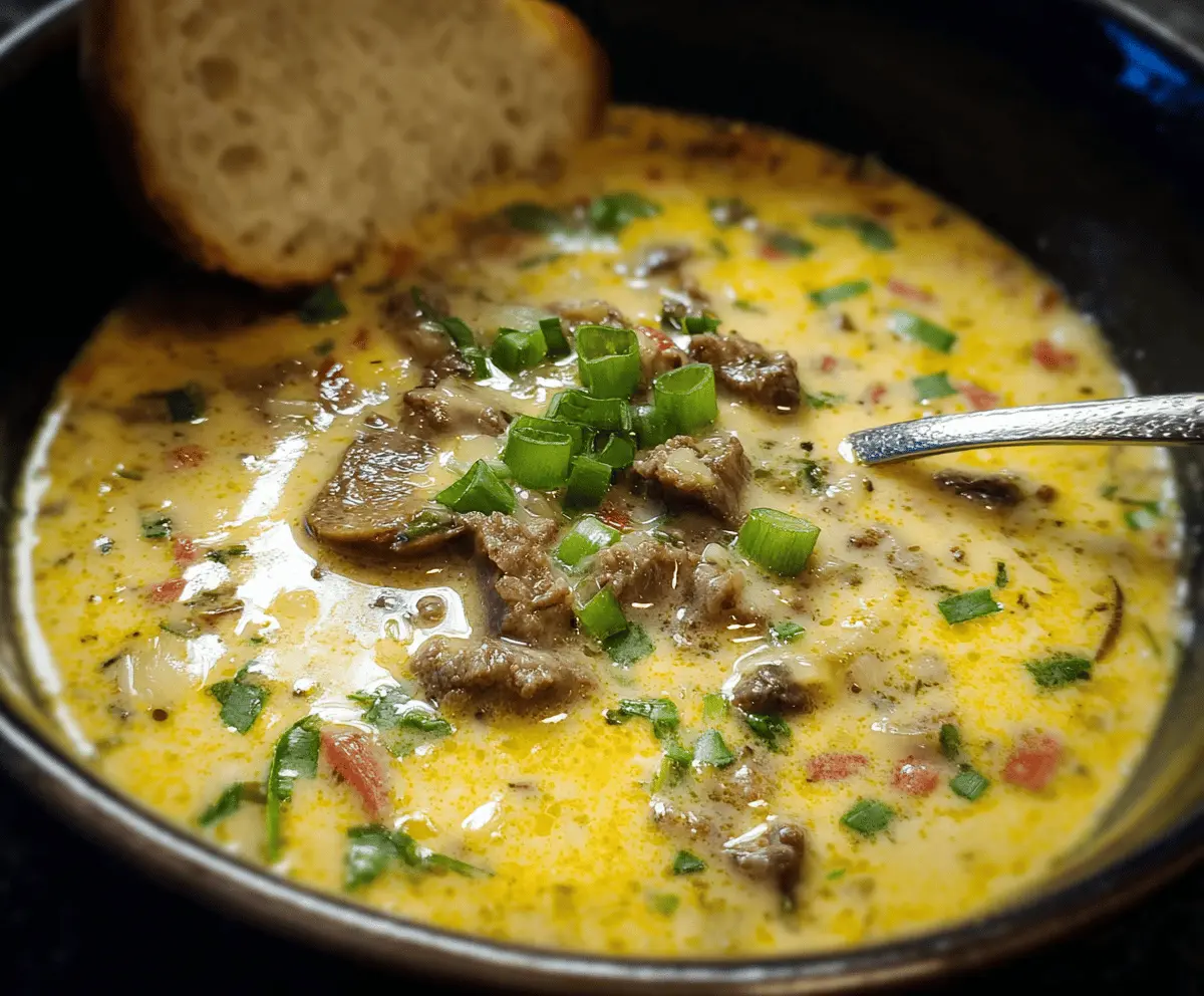 Easy Philly Cheesesteak Soup Recipe for a Hearty Meal