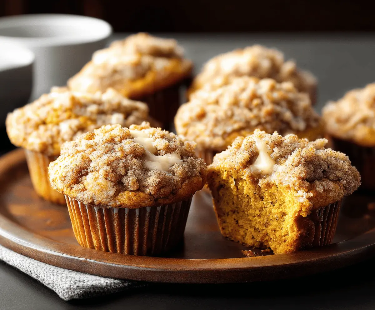 Pumpkin Apple Streusel Muffins 