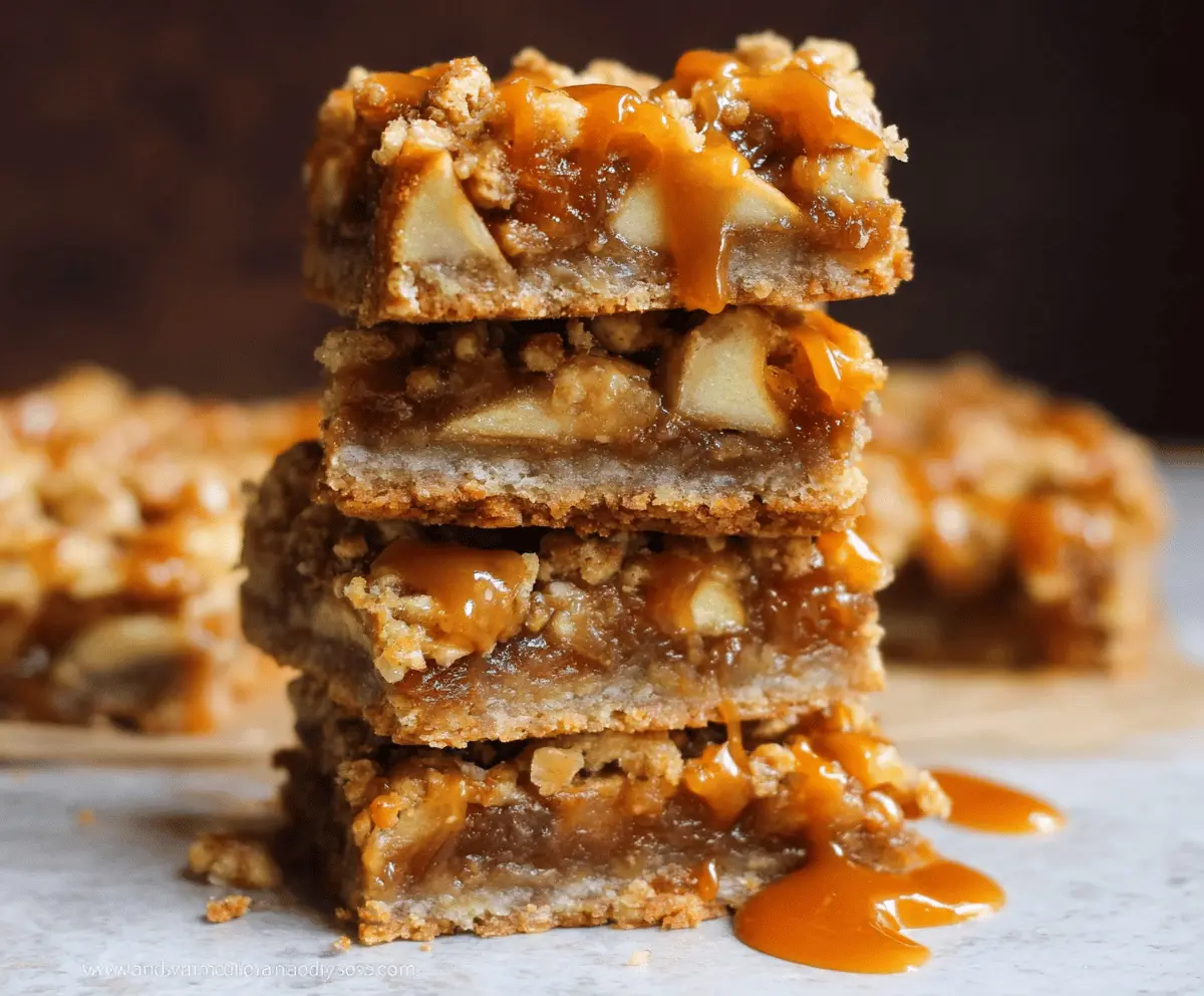 Salted Caramel Apple Bars
