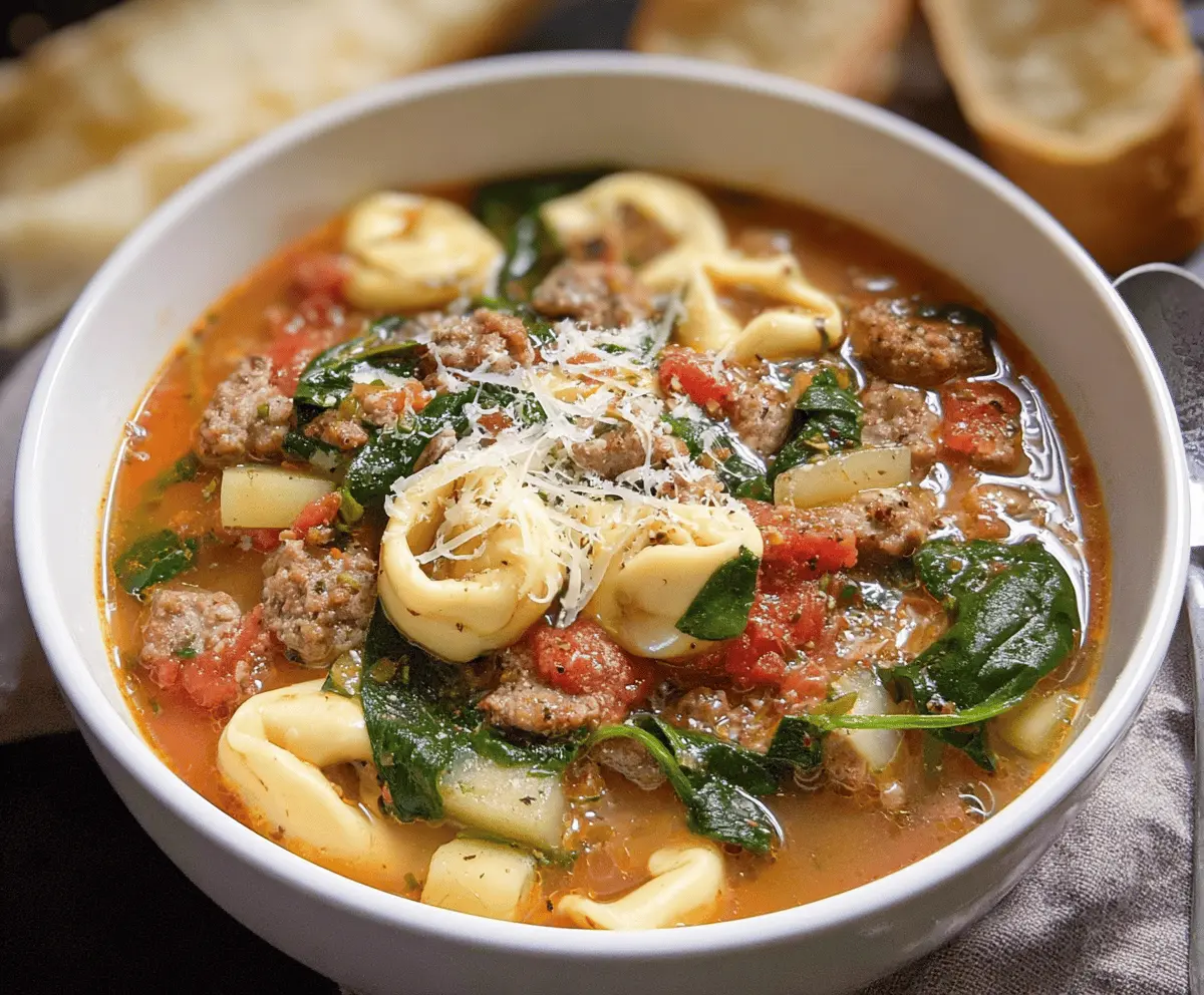 Sausage Tortellini Soup