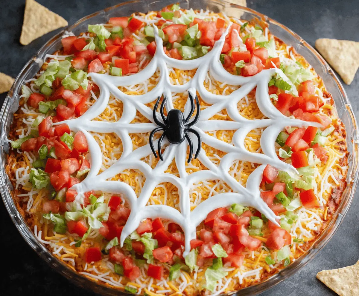 Irresistible Spiderweb Taco Dip Recipe for Parties