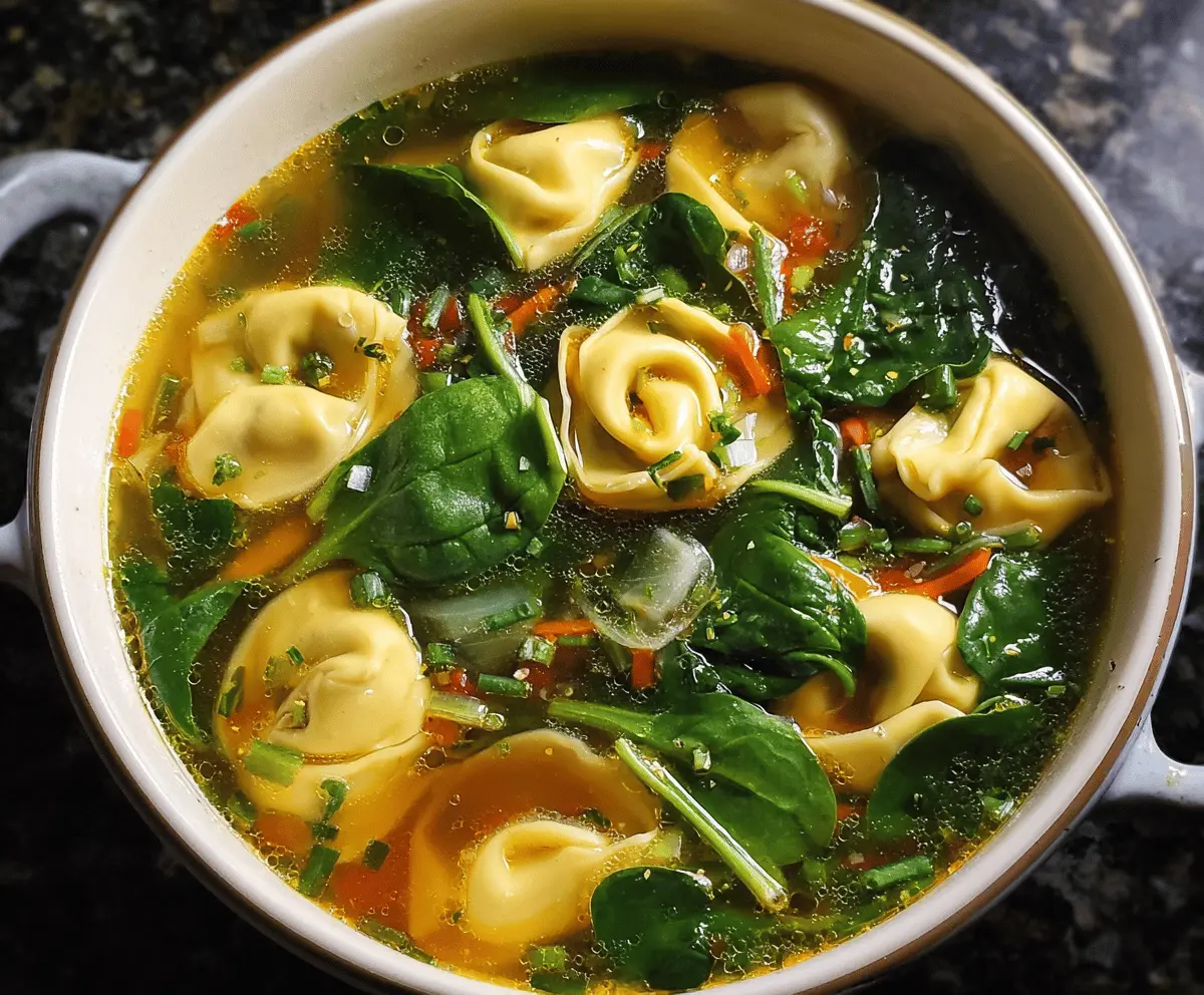 Spinach Tortellini Soup