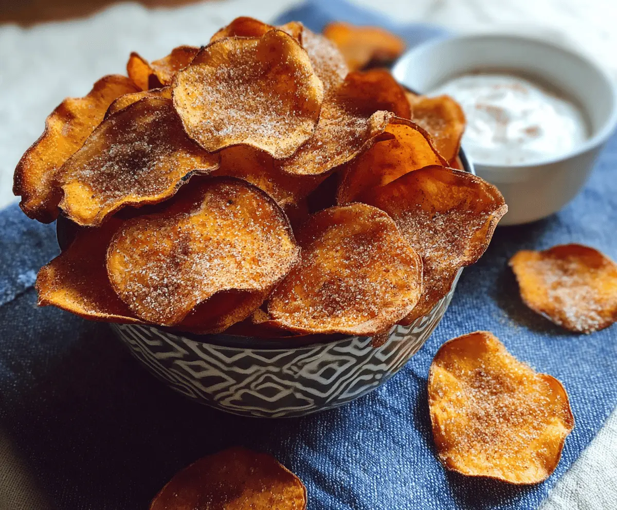 Sweet Potato Chips with Cinnamon Sugar